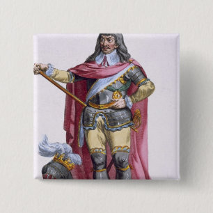 Oliver Cromwell (1599-1658) 1780 (farbiges engravi Button