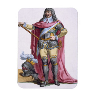 Oliver Cromwell (1599-1658) 1780 (farbiges engravi Magnet