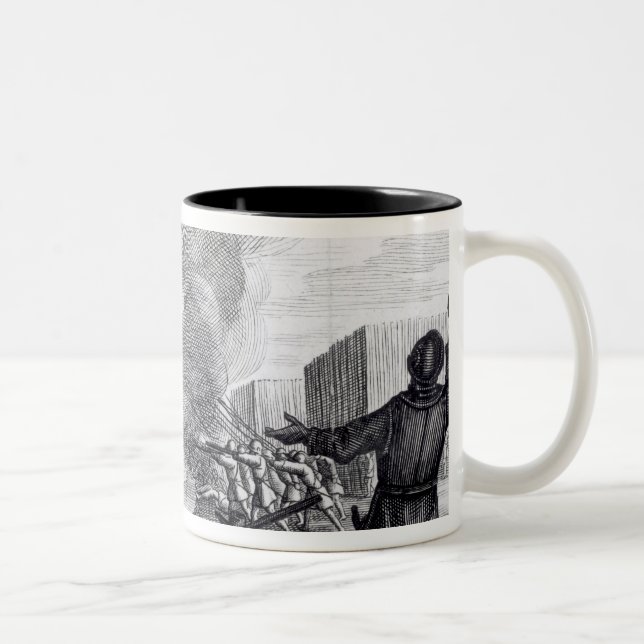 Oliver Cromwell belagert das Drogheda im Jahre Zweifarbige Tasse (Rechts)