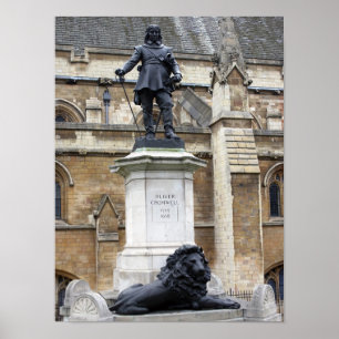 Oliver Cromwell Statue - Parlament - Westminster Poster