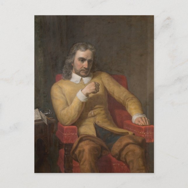Oliver Cromwell von Charles Lucy Postkarte (Vorderseite)