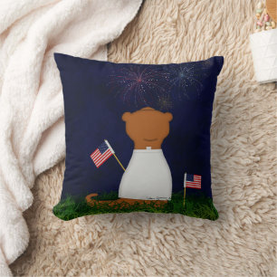 Oliver das Otter-Watting-Feuerwerk-Kissen Kissen