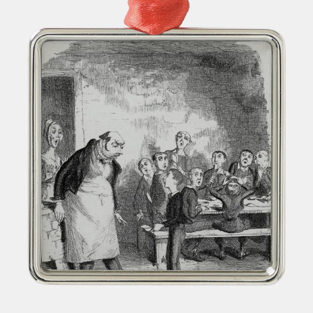 Oliver, der für mehr fragt ornament aus metall (Vorne)