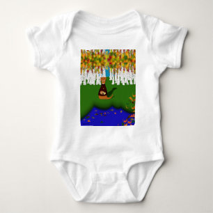 Oliver der Otter am River Wolf Lake im Herbst Baby Strampler