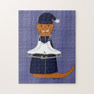 Oliver der Otter beim Skaten Puzzle