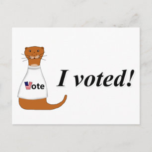 Oliver Der Otter Ich Habe Gewählt Sticker Postkarte