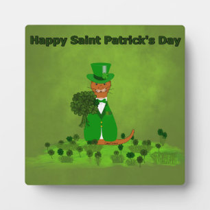 Oliver der Otter pflückt Shamrocks- Sankt Patrick Fotoplatte