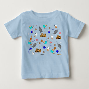 Oliver der Otter Sommer Strandurlaub Muster Baby T-shirt