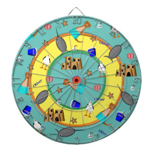 Oliver der Otter Sommer Strandurlaub Muster Dartscheibe