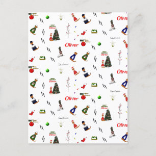 Oliver Der Otter Weihnachten Zufallsmuster Postkarte