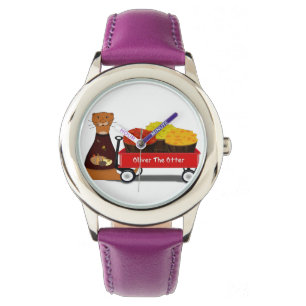 Oliver der Otter wird Herbstfertig Armbanduhr