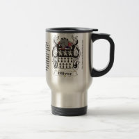 Oliver-Familien-Wappen auf einer Reise-Tasse