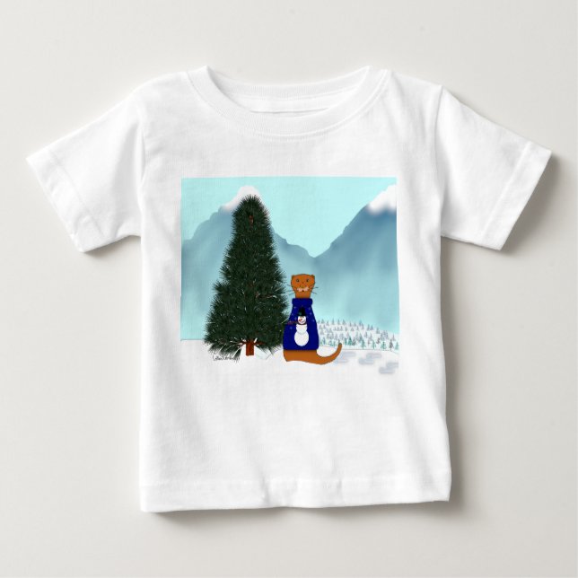Oliver findet seinen Weihnachtsbaum Baby T-shirt (Vorderseite)