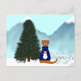 Oliver findet seinen Weihnachtsbaum Postkarte