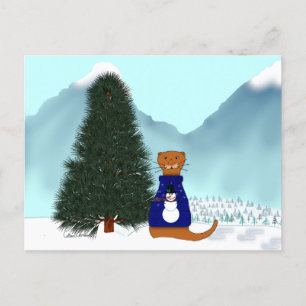 Oliver findet seinen Weihnachtsbaum Postkarte