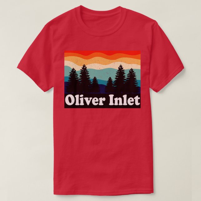 Oliver Inlet Alaska Retro T-Shirt (Design vorne)
