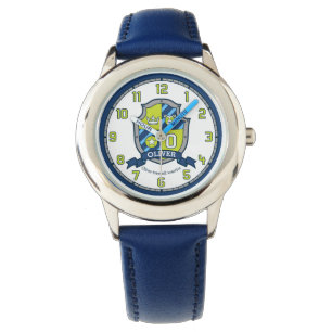 Oliver-Jungenblaues Grün des Armbanduhr