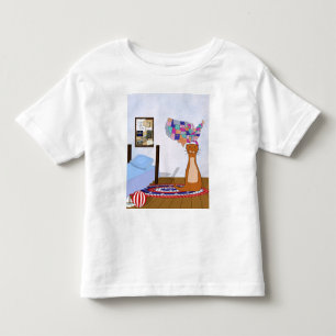 Oliver liebt zu reisen-Schlafzimmer, Karte und Pos Kleinkind T-shirt