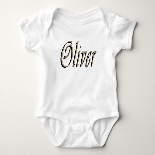 Oliver Name,  Baby Strampler (Vorderseite)