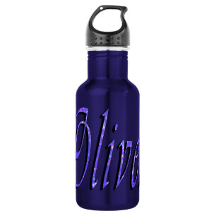 Oliver, Name, Logo, Boy Blue wiederverwendbare Was Trinkflasche