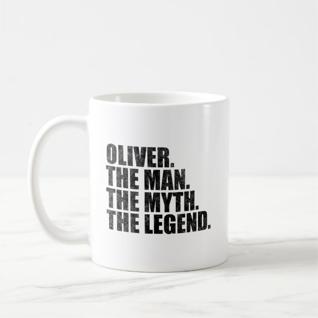 Oliver Name, Oliver Der Mann Der Mythos Die Legend Kaffeetasse (Links)