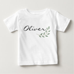 Oliver Name Reveal Romper Neuborn Natureleaf Baby T-shirt