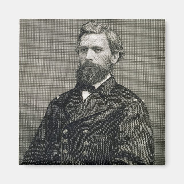 Oliver Otis Howard (1830-1909), Gravur von Robert Magnet (Vorne)