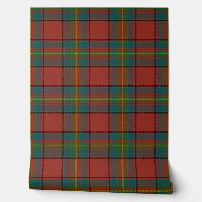 Oliver Red Tartan Kariert Scottish Clan Tapete (Abrollen)