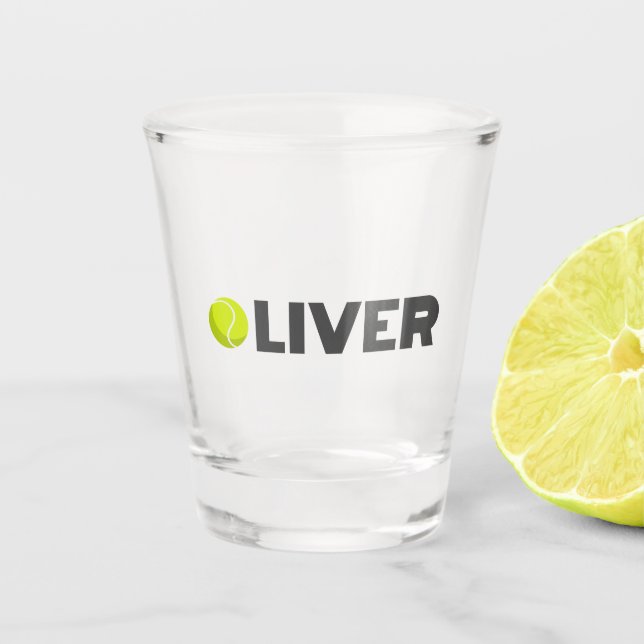 Oliver Tennis Schnapsglas (Vorderseite)