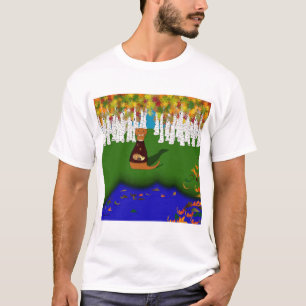 Oliver The Otter am Wolf-See im Herbst T-Sh T-Shirt