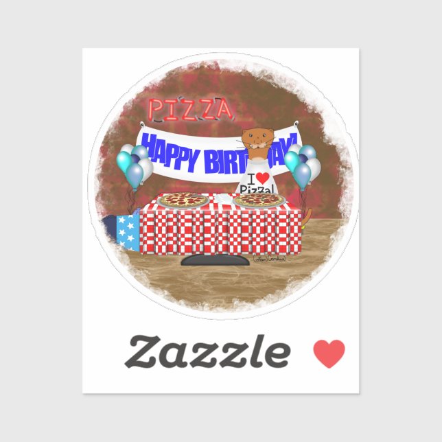 Oliver The Otter is 6 Years Old! Happy Birthday Aufkleber (Blatt)