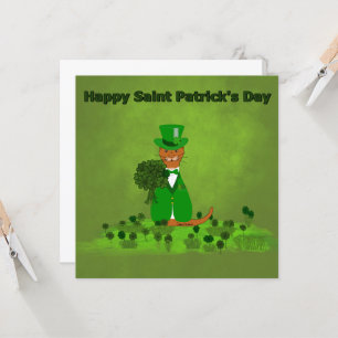 Oliver The Otter Picking Kleeblatts - Saint Patric