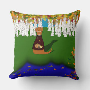 Oliver The Otter River Wolf Herbstpolyester Kissen
