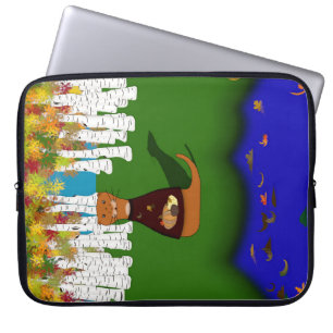 Oliver The Otter River Wolf Herbstpolyester Laptopschutzhülle