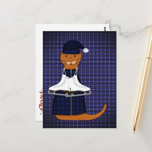 Oliver The Otter Skate Postkarte (Vorderseite/Rückseite Beispiel)