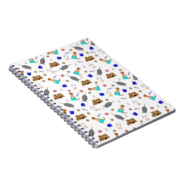 Oliver The Otter Summer Beach Vacation Pattern Notizblock (Rechte Seite)