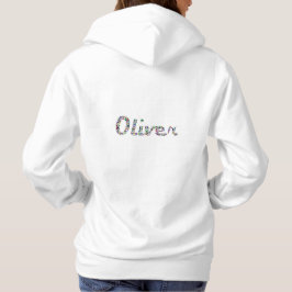 Oliver Typografie mit farbenprächtigem Muster Hoodie