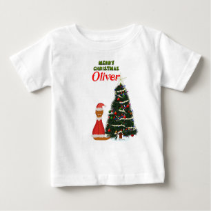 Oliver verkleidete sich als Weihnachtsmann durch s Baby T-shirt