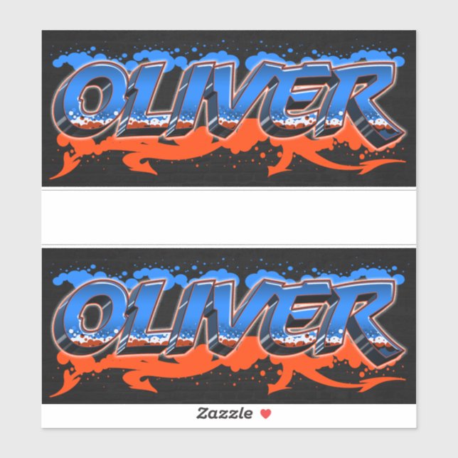 Oliver Vorname Name Graffiti Aufkleber Sticker (Blatt)
