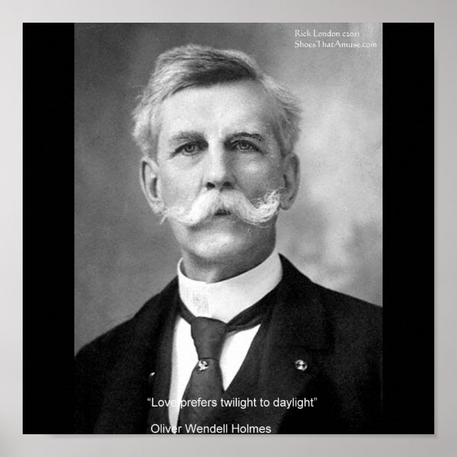 Oliver W Holmes "Liebe Twilight" Zitat-Poster Poster (Vorne)