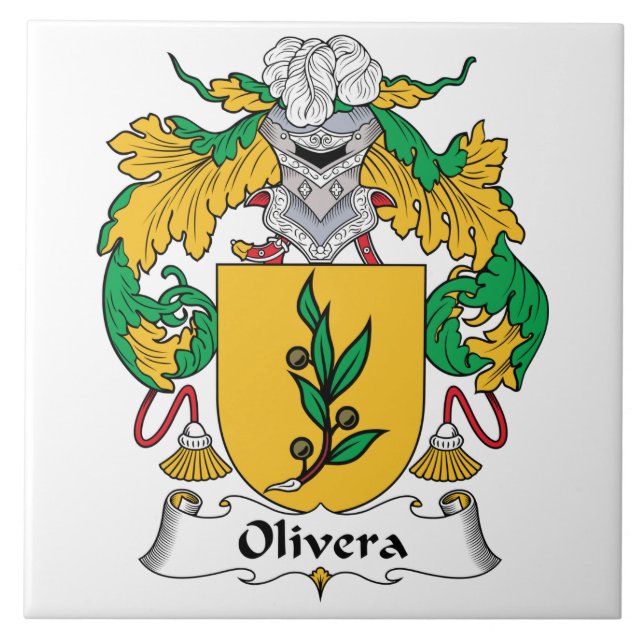 Olivera Familienwappen Fliese (Vorderseite)