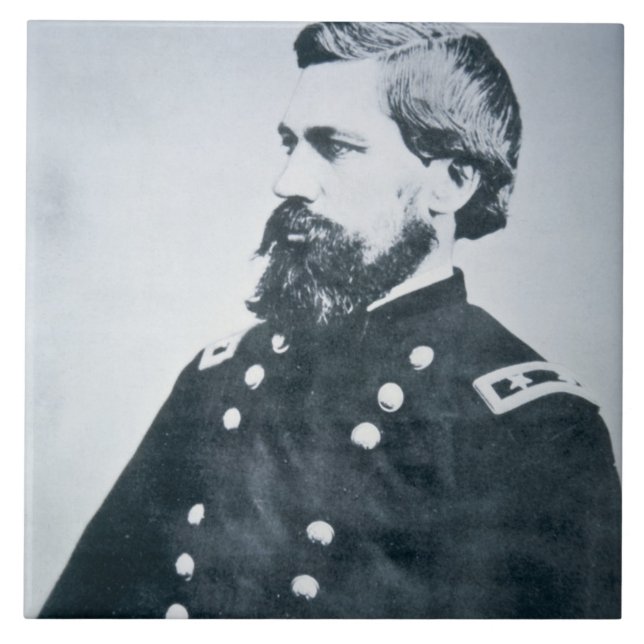 OliverOtis Howard (b/w Foto) Fliese (Vorderseite)