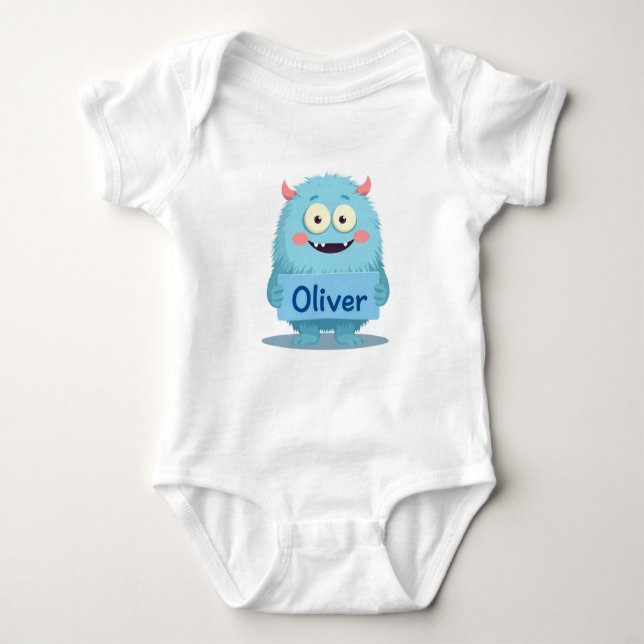 Oliver's Monstrous Pal Baby Strampler (Vorderseite)
