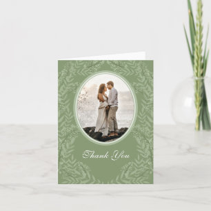 Olives Grüne Hochzeit Vintage Botanisches Foto Dankeskarte