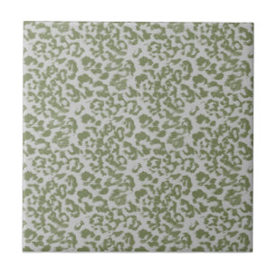 Olivgrau gefleckter Leopard Fliese