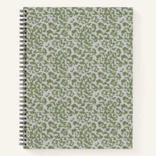 Olivgrau gefleckter Leopard Notizbuch