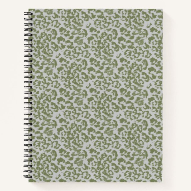 Olivgrau gefleckter Leopard  Notizbuch (Vorderseite)