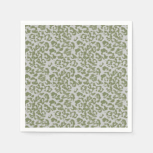 Olivgrau gefleckter Leopard  Serviette