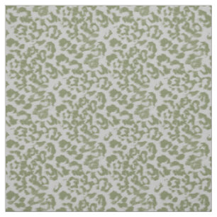 Olivgrau gefleckter Leopard  Stoff