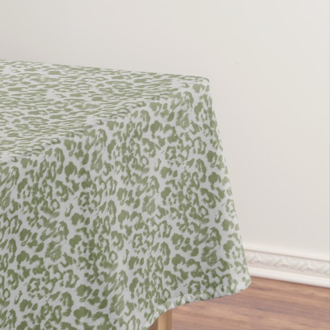 Olivgrau gefleckter Leopard  Tischdecke (Beispiel)